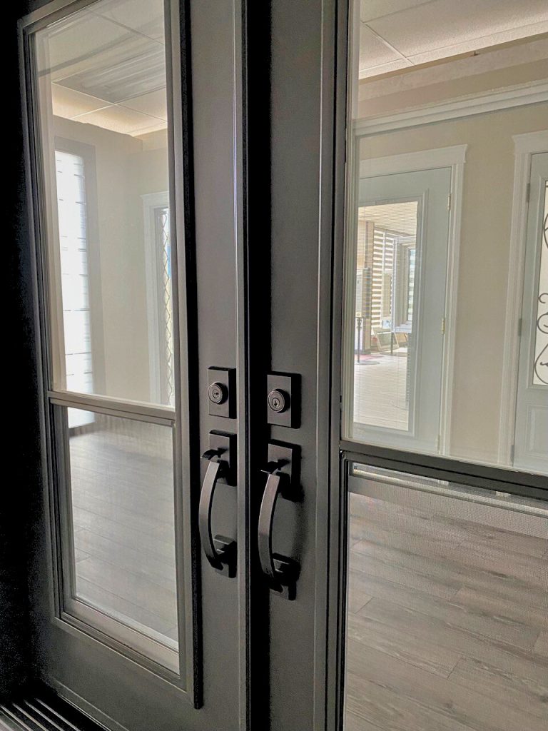 Grey-double-entry-door